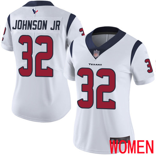 Houston Texans Limited White Women Lonnie Johnson Road Jersey NFL Football #32 Vapor Untouchable